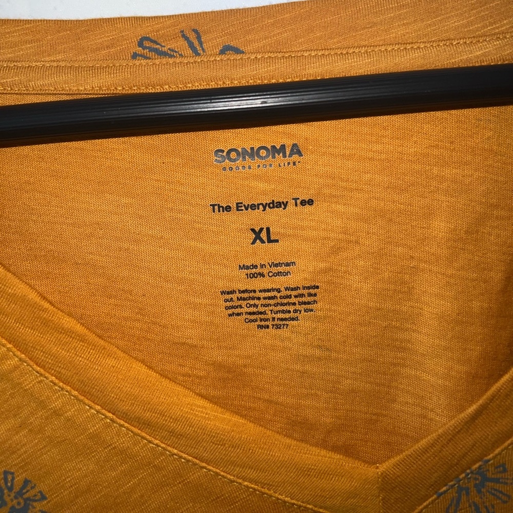sonoma everyday tee dark yellow shirt size XL - Picture 3 of 4